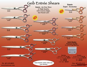GEIB ENTREE Shears -- Cobalt Handles